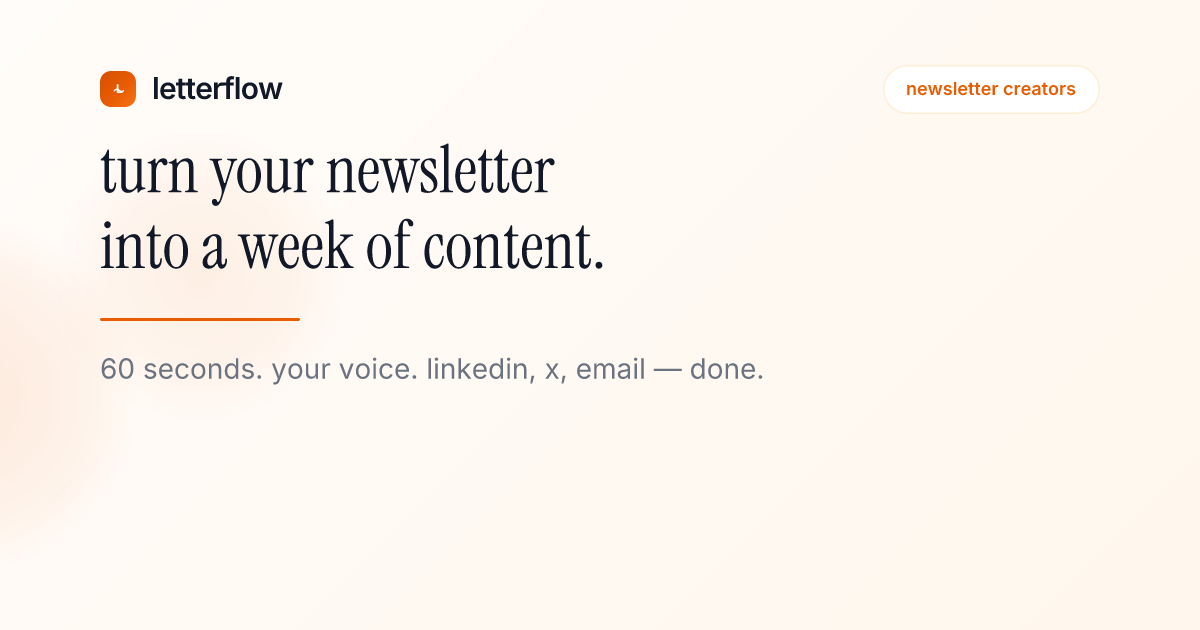 Letterflow newsletter repurposing product
